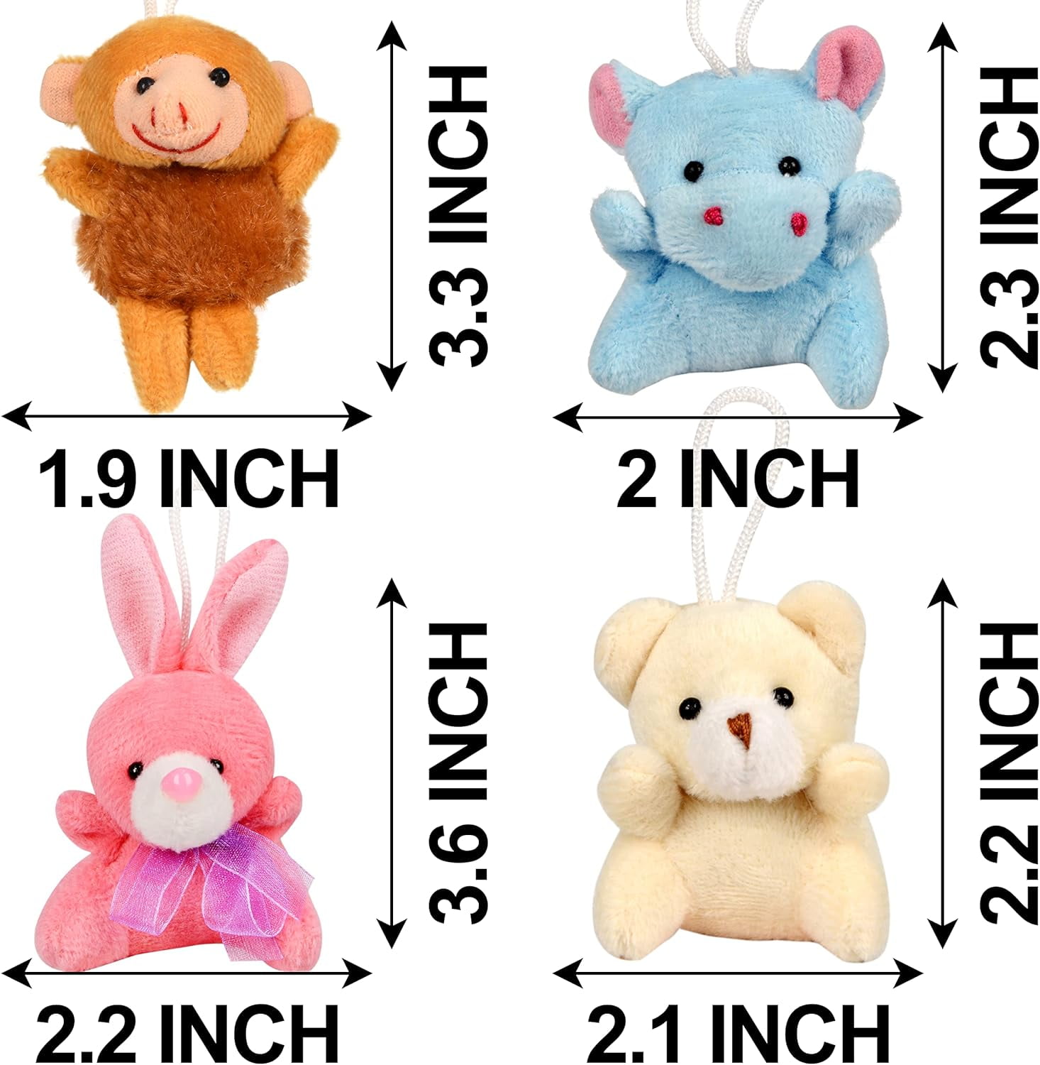  ThinkMax 24 Pack Mini Plush Animals Toy Assortment, Small Stuffed  Animals in Bulk for Kids Party Favor, Easter Eggs Fillers : Toys & Games