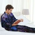 thumbnail image 6 of Wukai Fantasy Dragon In Cathedral Men's Long Sleeve Pajama Set,Long Sleeve Mens Sleepwear with Pockets & Front Fly-XX-Large, 6 of 7