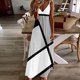 thumbnail image 1 of WILLBEST Vestidos Largos Casuales para Mujer Verano Casual Sexy sin Mangas Cuello En V Largo Geométrico Color Estampado Vestido Grande, 1 of 3