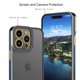 thumbnail image 4 of Funda para iPhone 15 Pro Max/15 Plus/15 Pro/15, con borde chapado en oro rosa, suave, protectora para iPhone 15 Pro Max de 6,7 pulgadas, azul/dorado, 4 of 6