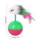 thumbnail image 4 of Xihbxyly Juguete para Gatos con Forma de Ratón con Plumas de Colores, Juguete Interactivo de Autoentretenimiento, Estimulación Multimaterial Atractiva, Entrenamiento Divertido, Perfecto para Amigos F, 4 of 6
