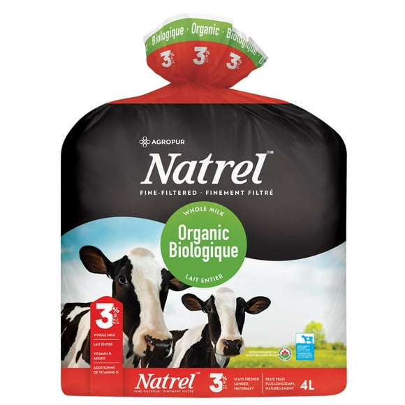 Lait biologique finement filtré 3,8 % Natrel 4 L