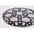 thumbnail image 5 of Unique Loom Trellis Round Geometric Modern Area Rugs, Blue, 5 of 8