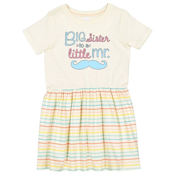 Inktastic Big Sister to a Little Mr Girls Toddler Dress