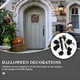 thumbnail image 2 of Guirnalda de calaveras para colgar en la puerta, decoración negra, guirnalda de Halloween, coronas florales para puerta de entrada, corona de rosas con calaveras para Halloween, 2 of 3