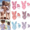 thumbnail image 4 of Baby Girl Swimsuit Cute One Piece Bathing Suit with Sun Protection Ruffles Swimwear (9M-6T), 4 of 5