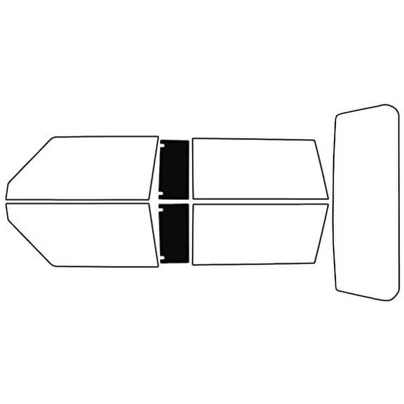 Rvinyl Window Tint Kit Compatible with Jeep Cherokee 1997-2001 (2 Door) - Back Precut Kit - 5%