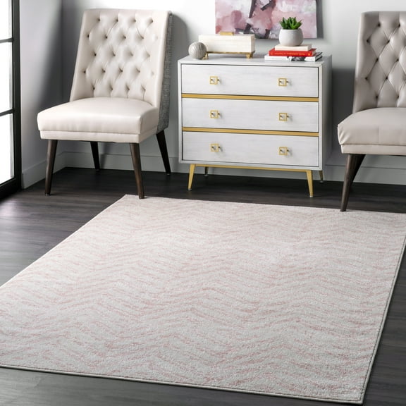 nuLOOM Rosanne Transitional Striped Area Rug, 5' x 7' 5", Pink