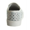 thumbnail image 5 of Badgley Mischka Girls Slip On Rhynestones Sneakers. (Little Girls/Big Girls) - White, 3, 5 of 7
