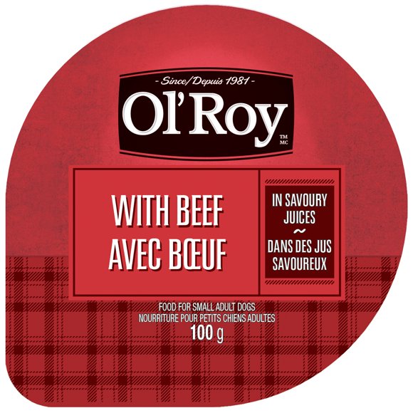 Ol' Roy with Beef Loaf in Savoury Juices Wet Dog Food for Small Adult Dogs, 100 G Cup