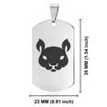 thumbnail image 2 of Stainless Steel Year of the Rat Zodiac Dog Tag Keychain Circle Ring, 2 of 2