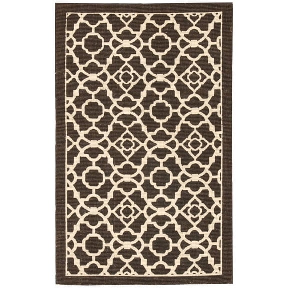 Nourison Color Motion Area Rug Brown 5' x 7' Latex Free Geometric 5' x 8' Indoor, Handmade Kitchen, Living Room, Patio Ivory