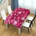 thumbnail image 6 of Coolnut Cute Pink Love Heart Rectangle Tablecloth,Valentine's Day Mother's Day Kitchen Decoration Dinner Rectangular Table Cover for Party Holiday Hotel BBQ-Machine Washable 54x72In, 6 of 7