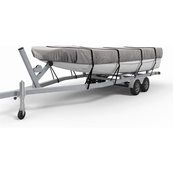 Seal Skin Covers Heavy-Duty Jon Boat Cover, Waterproof, UV & Tear-Resistant, Fits Up to 12' 5'' L & Up to 54” W, Elastic Pull Cord for Snug Fit, Built for Towing & Mooring