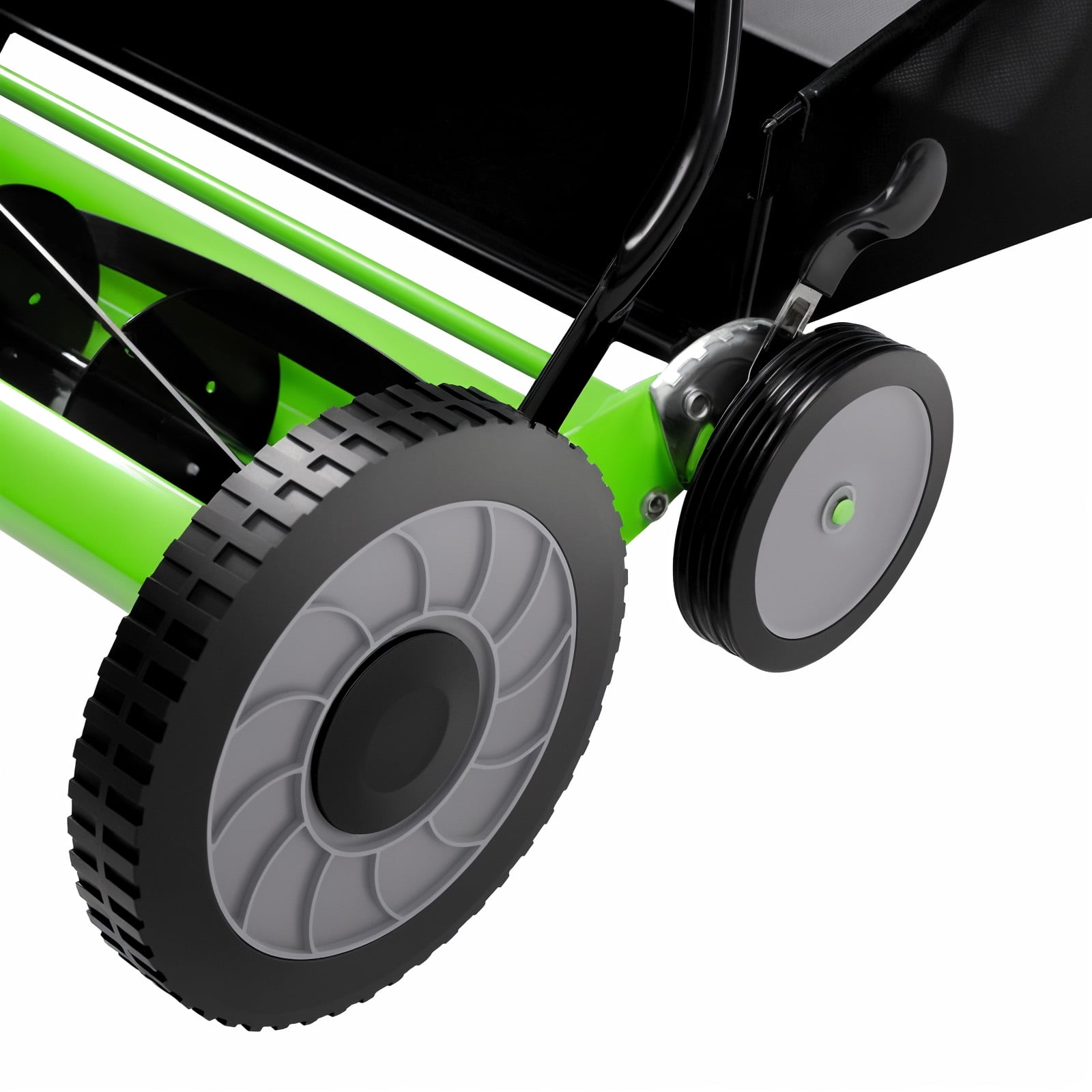 Efficient Lawn Mower – 9 Adjustable Heights, Human-Powered, Sharp Manganese Steel Blades, Space-Saving