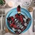 thumbnail image 3 of GZHJMY Gothic Skull Grunge Vintage Cloth Napkins, Set of 1 20 x 20 Inch Soft & Comfortable Polyester Dinner Napkin for Family, Restaurant, Weddings, Parties, 3 of 5