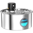 thumbnail image 1 of Cat Water Fountain Wireless Automatic Cat Fountain Battery Operated - .L Stainless Steel Pet Water Fountain for Cats and Small Dogs - with Filters Replacement, 1 of 9