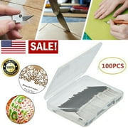 100 Packs Replacement Blades, Quality Black Carbon Steel, Sharper, Rust resistant, Blades for X-ACTO Knife Scoring Sharp Blades EXacto Set Pack Hobby Crafts Arts