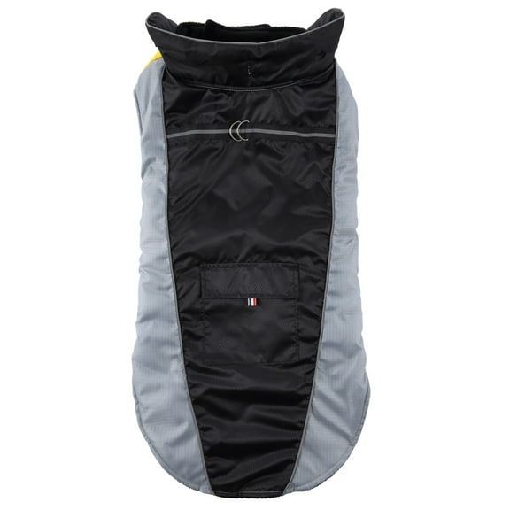 YUEHAO Dog Sweaters for Small Dogs Large Dog Reflective Clothing Winter Clothing Jackets Hook&Loop Adjustable Cotton Pet Clothing Pet Dog Clothes (Black, L)