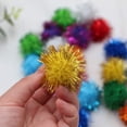 thumbnail image 3 of 1.18 100 Pack Inches Large Pom Pom Cat Toy Assorted Color Sparkle Balls My Cat's All Time Toy, 3 of 8
