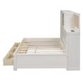 thumbnail image 5 of Wooden Daybed, Modern Platform Bed with 3 Storage Drawers, and Shelf, Twin Size Wooden Daybed with Bookcase and USB Ports for Bedroom, Apartment, 5 of 9