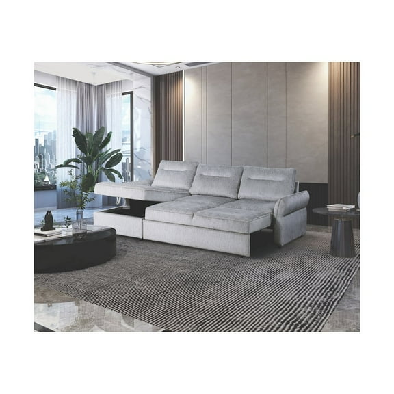 U0301 GREY PULL OUT SOFA BED