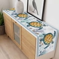 thumbnail image 4 of Coastal Turtle Table Runner - 108 Inch Long, Kitchen Dining Table Runner Dresser Scarves, Ocean Nautical Starfish Conch Seashells Farmhouse Decor for Coffee Tables Wedding Party Banquet, 4 of 8
