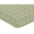 thumbnail image 2 of Boho Hatch Sage and White Fitted Crib Sheet by Sweet Jojo Designs, 2 of 6