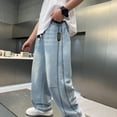 thumbnail image 5 of JAJAHO Boys Denim Pants For Kids Teens Wide Leg Elastic Waist Jeans Shorts Casual Summer Outfit 5-16Y Trendy Bottoms, 5 of 6