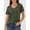 Army Green, variant on ANRABESS Womens Short Sleeve Tops Casual V Neck Wrinkle - Free Basic T Shirts Summer Cute Tee 2026 Spring Fashion Clothes Black Large