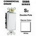 thumbnail image 2 of Leviton 5686-2W White Decora Plus Double Pole Double Throw Maintained Rocker Switch 15A, 2 of 2