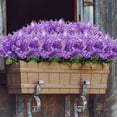 thumbnail image 4 of Sinhoon 6pcs Artificial Silk Flowers Fake Hyacinth Floral Plants Arrangements Outdoor Indoor Home Garden Hotel Wedding (Dark Purple), 4 of 6