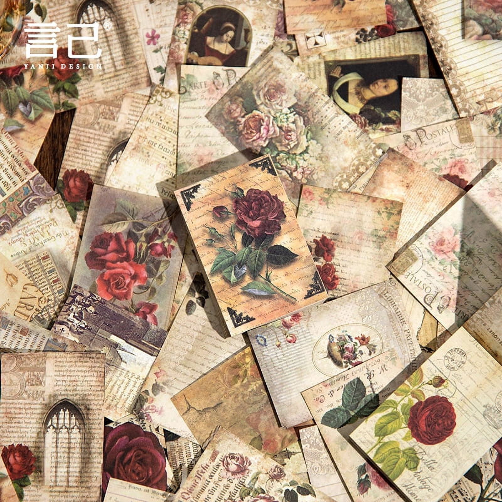 60 Sheets Vintage Breeze and Floral Scent Scrapbook Paper - 6 Designs DIY Journal Decoration Material