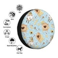 thumbnail image 4 of Salouo Cute Gnome Bee Collects Honey Print Spare Tire Cover 14-17 inch Spare Tire Protector Universal Tough Tire Wheel Cover for Trailer SUV and Truck-15 inch, 4 of 6