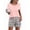 Pink and Grey Plaid, variant on Ekouaer Women Pajama Set Casual Short Set