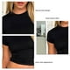 thumbnail image 5 of Camiseta de cuello redondo para mujer, camisetas de manga corta transpirables suaves y agradables para la piel para uso diario al aire libre, 5 of 5