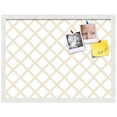 thumbnail image 2 of PinPix 24x18 Custom Cork Bulletin Board Diamond Modern Beige White Poster Board Has a Fabric Style Canvas Finish, Framed in Diamond Modern Beige White, by ArtToFrames (PinPix-1801), 2 of 5