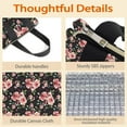 thumbnail image 4 of Pioneer Flower Floral Print Pattern Insulated Lunch Bag for Women & Adults,Large Portable Soft Cooler Lunch Bag,Thermal Food Storage Tote with Pearl Cotton,8.66L,8.75x5.75x9.5 Inch, 4 of 6