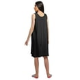 thumbnail image 4 of Moomaya Solid Sleeveless Nightdress For Ladies Button Placket Nightwear, 4 of 6