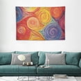 thumbnail image 2 of Chilfamy  Grunge Tapestry, Grunge Swirl Patterns Brush Style Waterpool Waves Nested Colors Boho Marbling Art, Wall Hanging for Bedroom Living Room Dorm Decor, 60x40 Inch 60x40in, 2 of 7