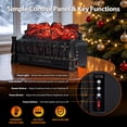 thumbnail image 4 of LifePlus Electric Fireplace Insert Heater 23" Indoor Electric Log Set Heater with Remote Control for Inside Room Home Realistic Flame, 1500W, 4 of 10