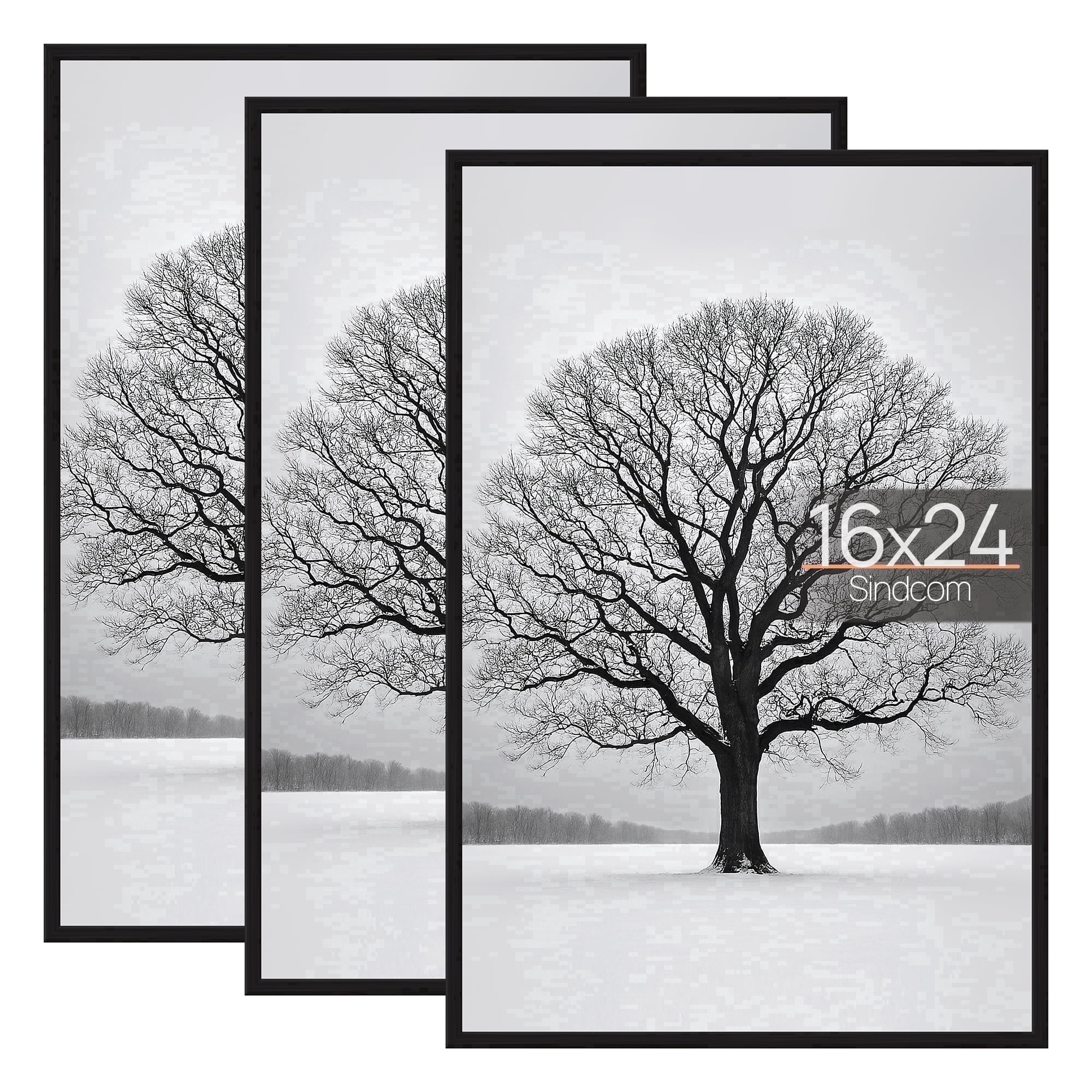 Sindcom 16 x 24 Picture Frames, Black (Set of 3) photo 1