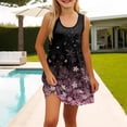 thumbnail image 6 of XXWXYD Girls Summer Flowy Tiered Maxi Dress | Sleeveless Crewneck A-Line Beach 𝖲undress with Pockets | Casual Tank Dress for Kids Swim Cover Up, 6 of 8