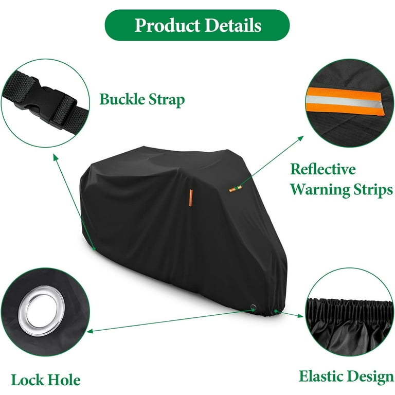 STARTWO Tricycle Cover Electric Tricycle Covers Bike Covers for Bicycles Outdoor Recumbent Trike Cover Waterproof Black 75 L x 30 W x 44 H Walmart
