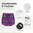 thumbnail image 4 of Salouo cat skeletons and flowers Print Women's 2 in 1 Running Shorts Double-Layer Shorts Athletic Workout Gym Yoga Shorts Running Shorts for Women-Large, 4 of 7