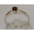 thumbnail image 3 of LBG British Made 9k White Gold Natural Garnet Womens Engagement Ring - 33 size options - Size 7.75, 3 of 7