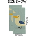 thumbnail image 3 of Soft Hand Fingertip Towels, 2 Pcs Face Bath Towels Cartoon Sea Gull Absorbent Washcloths for Bathroom Hotel Kitchen, 30"x15", Absorbent Soft Hand Fingertip Towels, 3 of 6