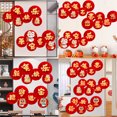 ZYHARUKO 2025 New Year Paper Fan Flower Decoration 2025 New Year Paper