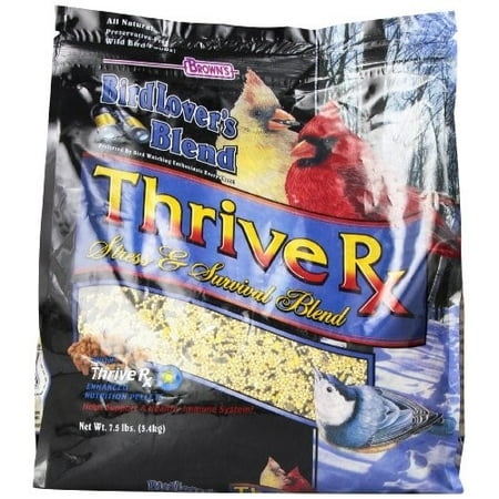 Brown's Bird Lover's Blend Thrive RX Stress; Survival Blend Bird Food, 7.5 Lb