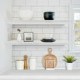 thumbnail image 2 of Floating Shelves for Wall - 35 Inch Long Bathroom Shelves, Wall Decor for Bedroom, Kitchen, Living Room & Book Storage - Mounted Floating Shelf with Invisible Brackets (White, 2 Pack), 2 of 6